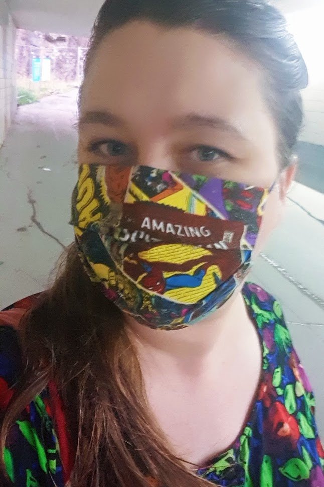 The masks I ordered arrived. I bought some fun ones from Etsy because 1) I like fun 2) I thought more accessory-like masks might be less likely to upset Swedes compared to medical masks. They'd been warned against masks all spring. I went to grocery shop 1st time since Feb/March.