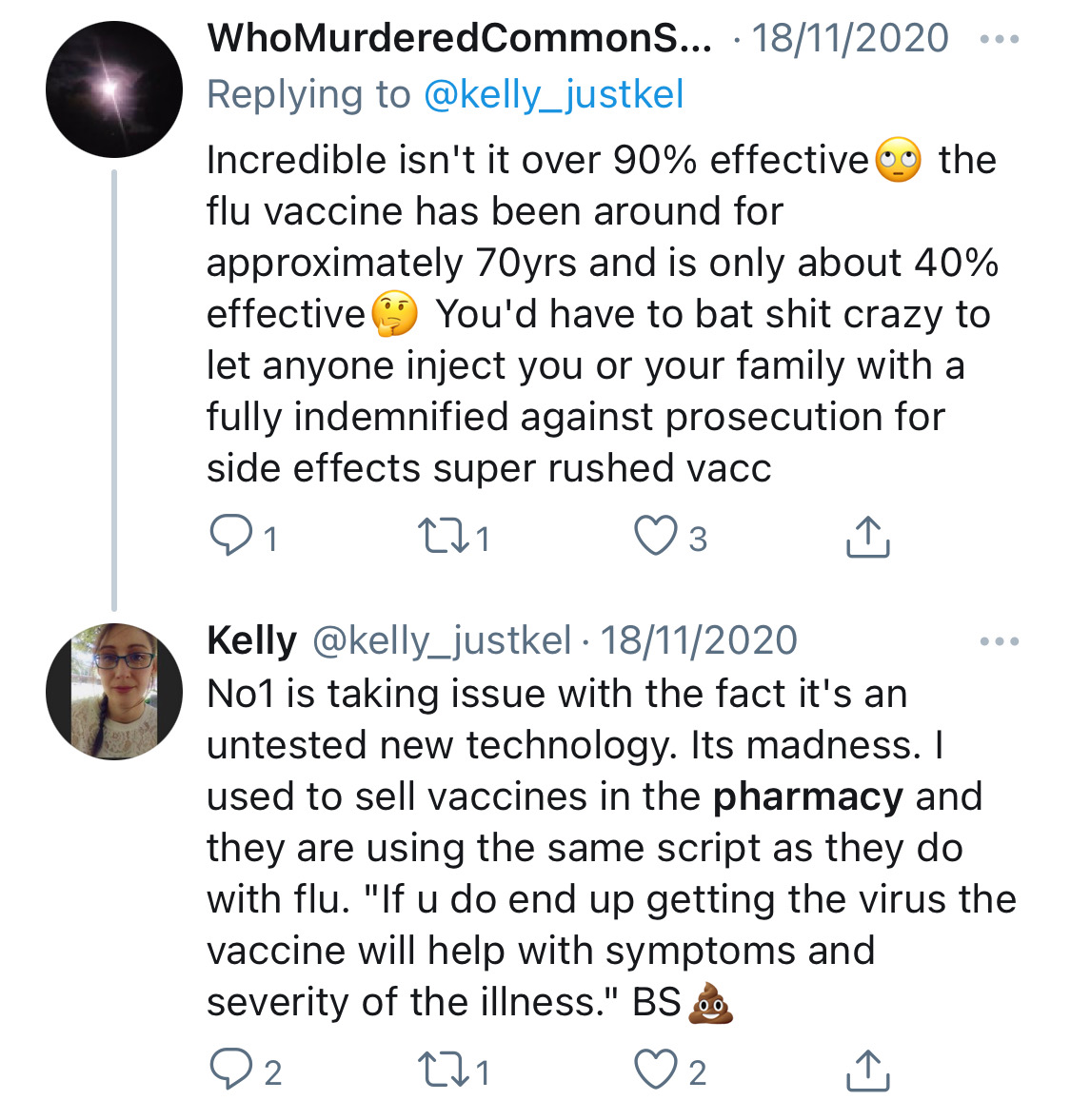 These are the people  #AltShiteUnmasked Kelly O'Driscoll wishes to appeal to and gain the approval of as a far-right agitator for the National Party. But the Macroom native, has recently jumped firmly on the  #antivax bandwagon.