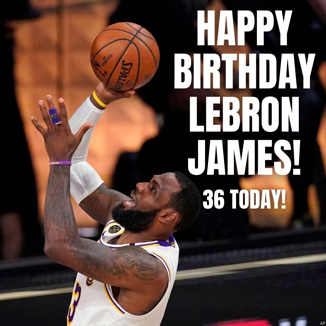 Happy Birthday LeBron James! The NBA star is celebrating his 36th birthday today. 