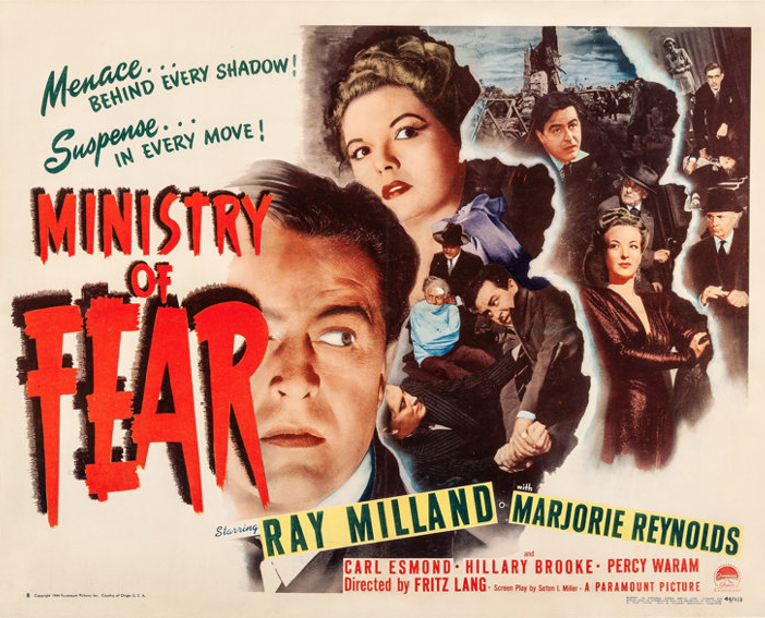  #bestfilmonTVtoday Fri Jan 15: Fritz Lang's MINISTRY OF FEAR (1945)  @Film4 1.15pm has not been on TV for over a decade. '...reminiscent of Lang's expressionist films of the 20s, but this is a more mature, more controlled film, Lang at his finest & purest'  https://www.chicagoreader.com/chicago/ministry-of-fear/Film?oid=1052286