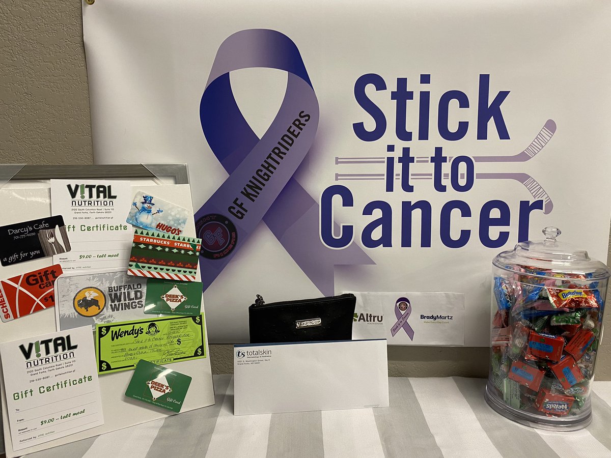 Please consider donating if you are able! Check out the great prize package you could win with a donation of any amount! altru.org/stickittocancer