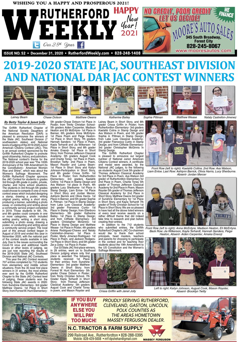 Be sure to pick up the newest issue of Rutherford Weekly or view online...
rutherfordweekly.com