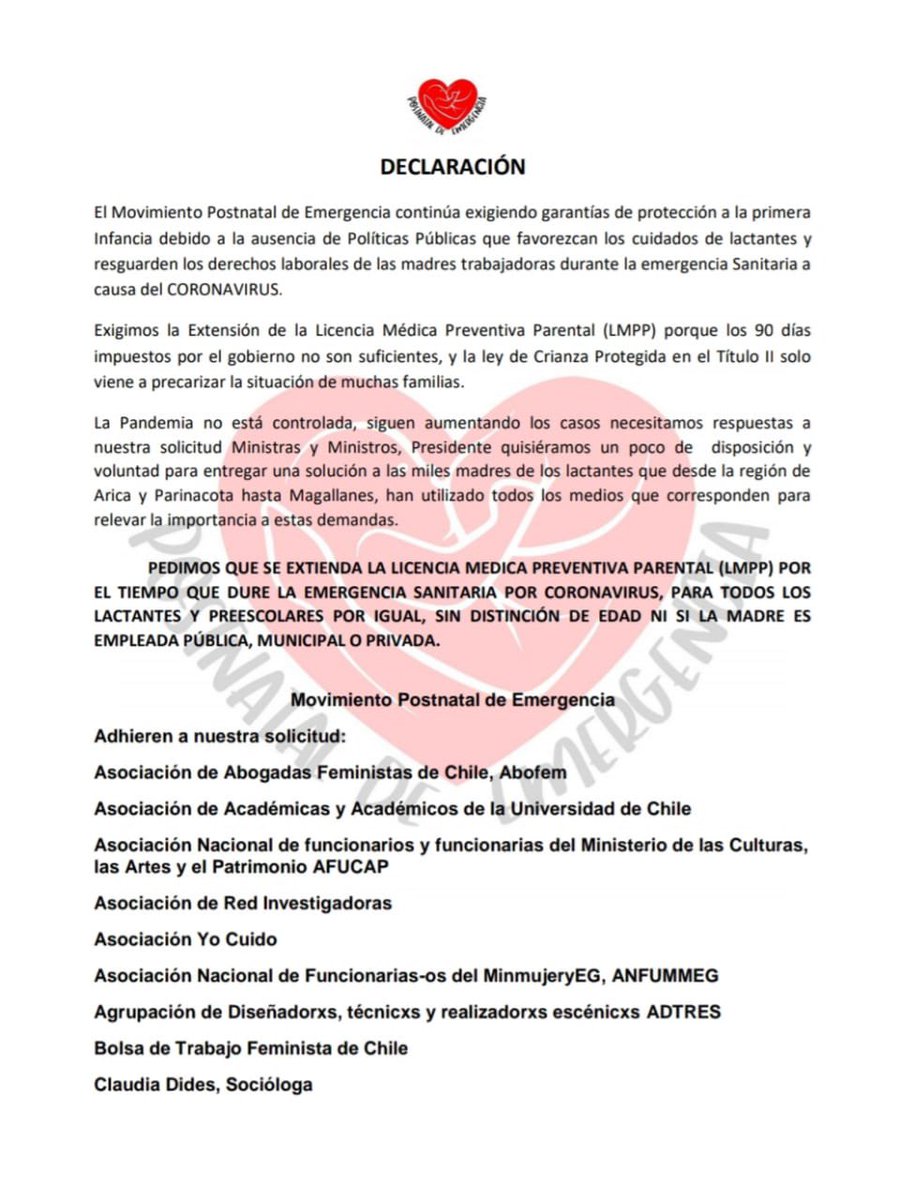 Yessiandr's tweet photo. @TVMIENTE Y aún no hay respuesta por #ExtensiónPostnatalDeEmergencia pero para esto tiene tiempo. Todos lo piden y @sebastianpinera @monicazalaquett son 🙈🙉🙊 https://t.co/THQR23boJp