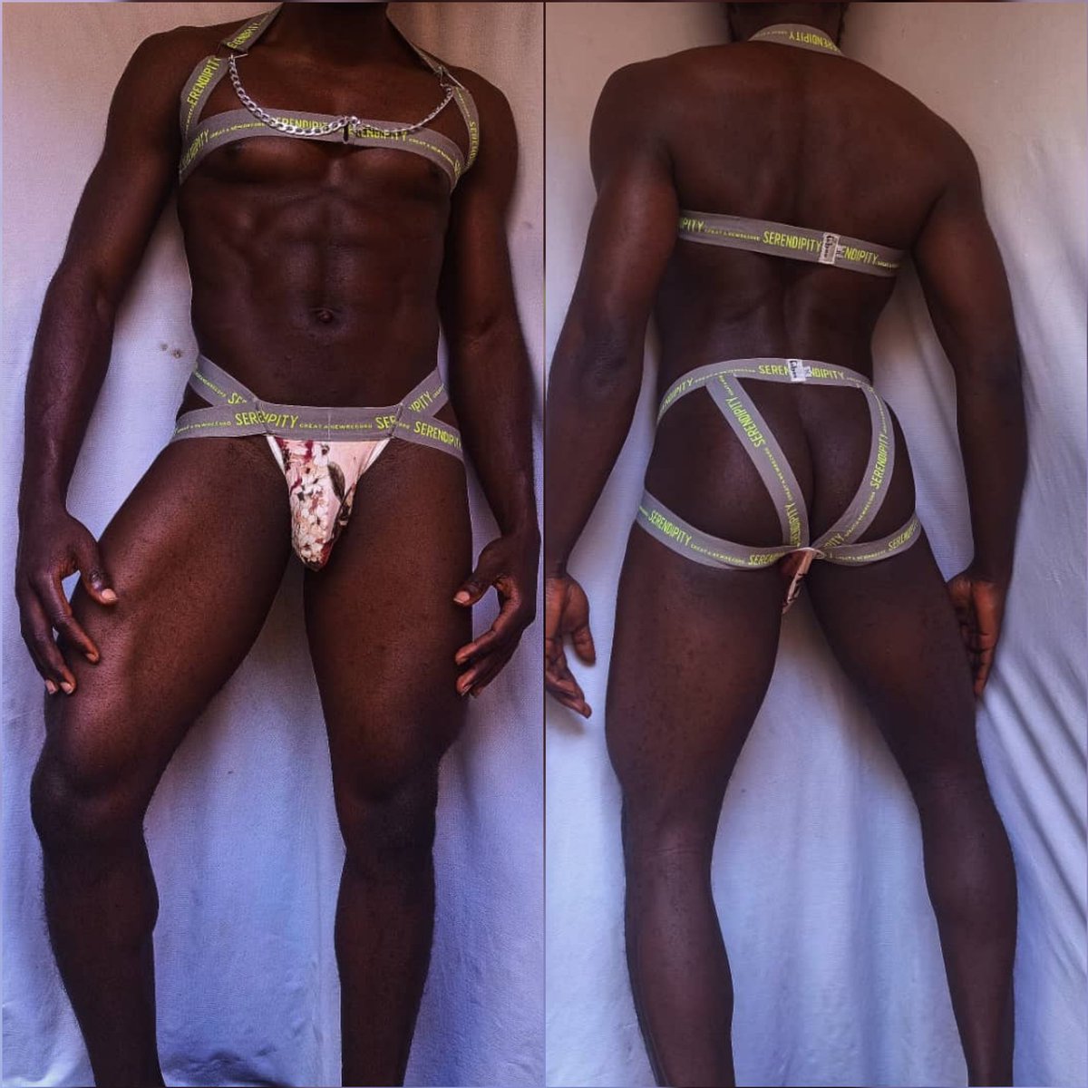 JamesTyrrell10's tweet photo. Enter the new year looking fierce and sexy in our alluring garments specially designed to make you look hot. To order, please send us a DM or chat with us on WhatsApp using the link on our bio. #jayunderwear #sexyunderwear #jockstrap #thong #laceunderwear #meshpants #sexybrief https://t.co/qu6Xslrd1O
