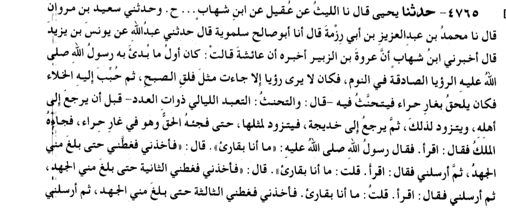 That Muḥammad practiced nightly mediations alone in Ḥirāʾ before the Call to Prophecy, is recorded in Bukhārī (with the isnād including al-Zuhrī -- ʿUrwa b. Z -- ʿĀʾisha), as evidenced by the textual mention of Muḥammad returning to his wife after the end of his seclusion 8/
