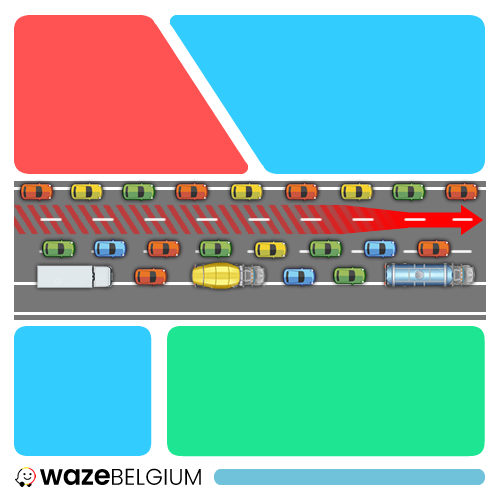 WazeBelgium's tweet photo. Weten jullie het nog: Het is nu  verplicht om bij file een reddingsstrook te vormen.  Dit is ook een verplichting als er (nog) geen hulpdiensten aanwezig zijn bij file waarbij minstens 2 rijstroken aanwezig zijn in de richting dat jij volgt. https://t.co/1RZzxsml46