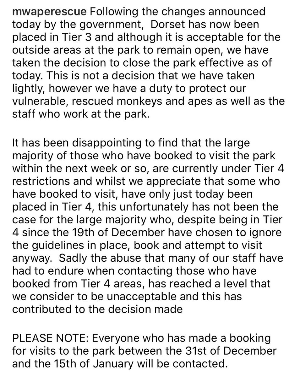 Park Closure: please see attached notice.