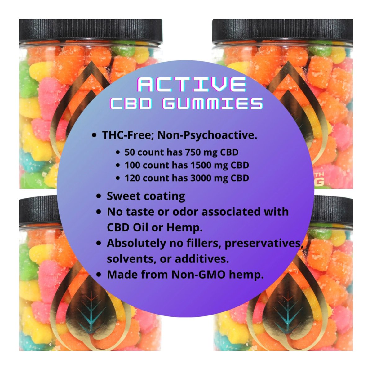 𝐀𝐜𝐭𝐢𝐯𝐞 #𝐂𝐁𝐃𝐆𝐮𝐦𝐦𝐢𝐞𝐬 - You asked for more mg per gummy and we delivered. ⁣