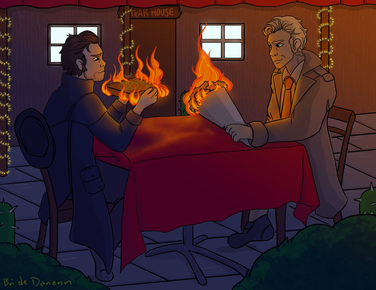 What's hotter than disaster wizards on a date? Nothing!!

A commission created for Tim Pendragon!

#johnconstantine #harrydresden #dresdenfiles #commissions #commissionsopen #holidaycommission