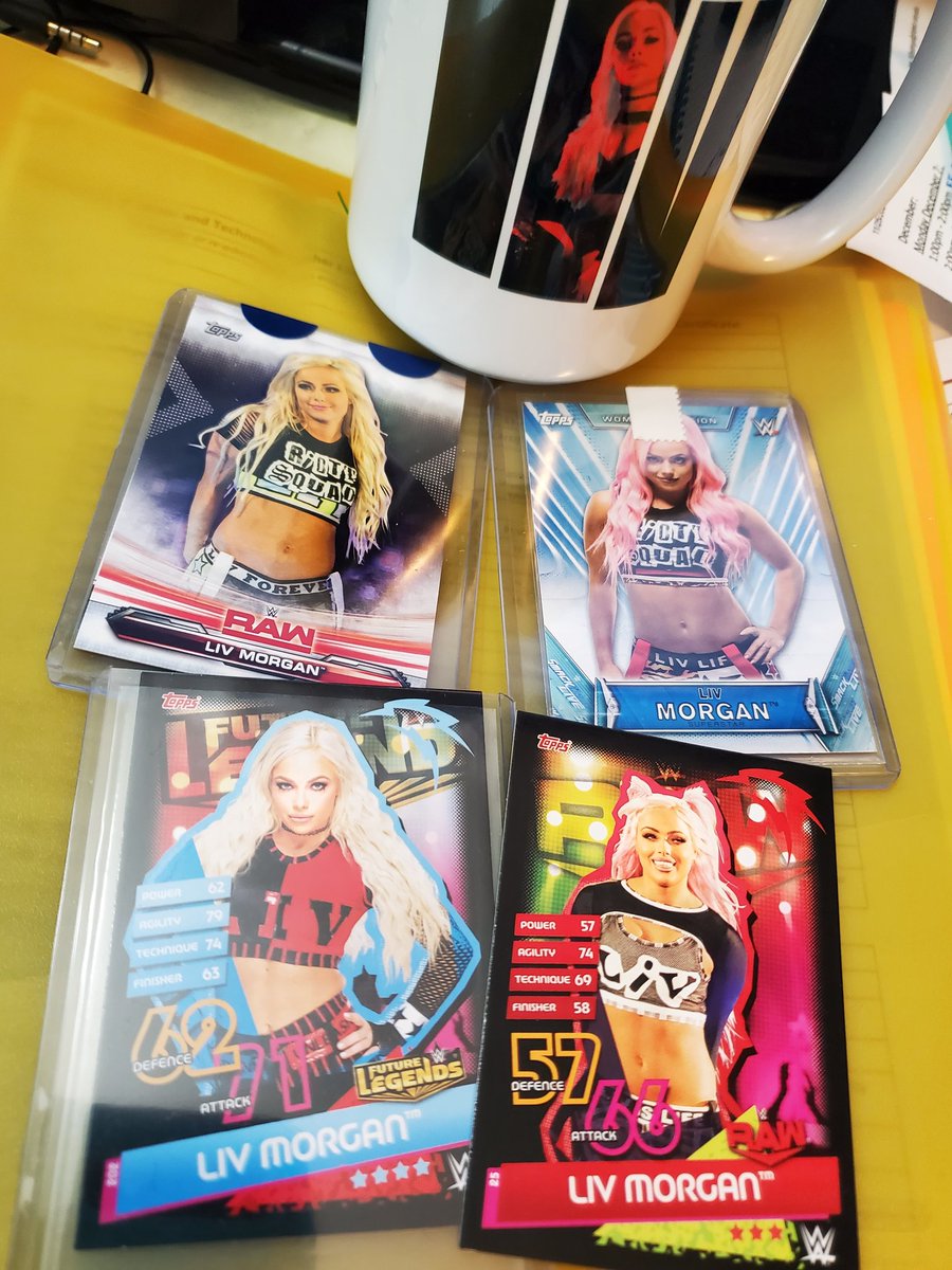 Ben_Rodriguez88's tweet photo. Forget Pokémon. These are my favorite card collectibles 😋 @YaOnlyLivvOnce #livmorgan #wwe #wwelivmorgan https://t.co/qYMt2fmUni