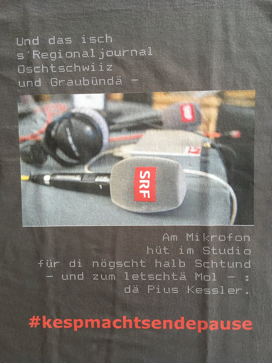 Danke <a href="/rrpeterpeyer/">Peter Peyer</a> fürs letzte Gespräch 
m.srf.ch/audio/regional…
#kespmachtsendepause