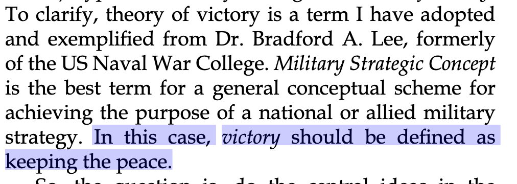 10. I'll need to think about this definition. It's contrary to definitions of strategy we've seen from Clausewitz, Beaufre, and many others. But in the context of nuclear weapons, it might be right. It does have an advantage...