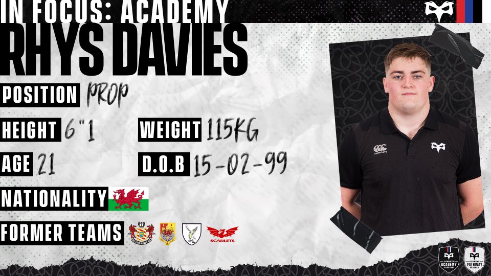 Last but by no means least in this round of academy players is Rhys Davies 💪 Get to know the prop from down West here👇 🗞 ospreysrugby.com/news/meet-acad… #OspreysInTheMaking @CarmQuinsRFC @MilfordHavenRFC