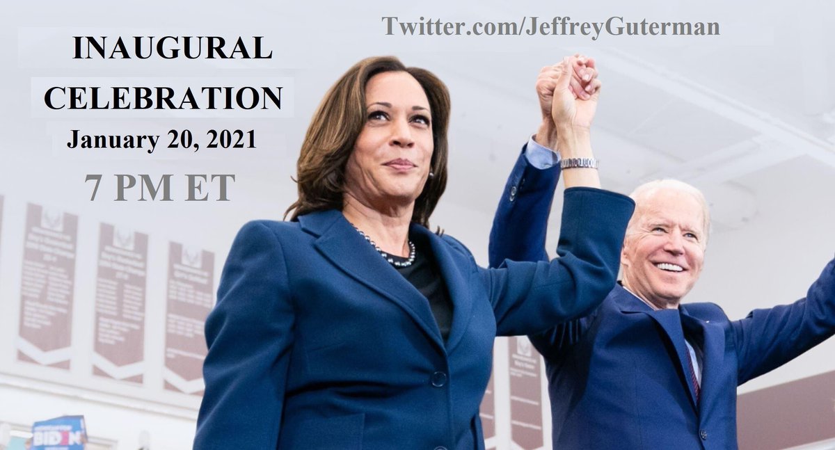 JeffreyGuterman's tweet photo. @JoeBiden Please FOLLOW. I am hosting an Inaugural Celebration via Twitter Live on January 20 at 7 PM ET. If you support the new administration, then you are cordially invited. https://t.co/Ogpggz88rK