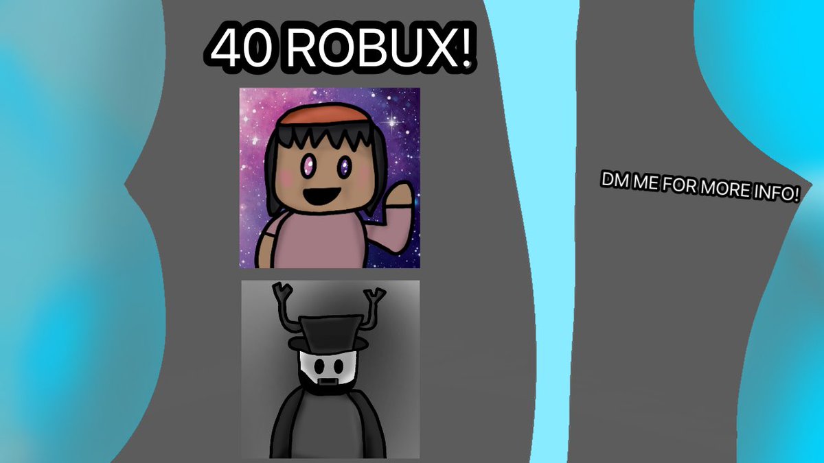 extnent's tweet image. New commission sheet!
👏COMMISSIONS ARE OPEN! 👏
Dm me for more info! 
#Roblox #RobloxPlayer #Robloxplayers #Robloxdev #Robloxart #RobloxArtCommissions