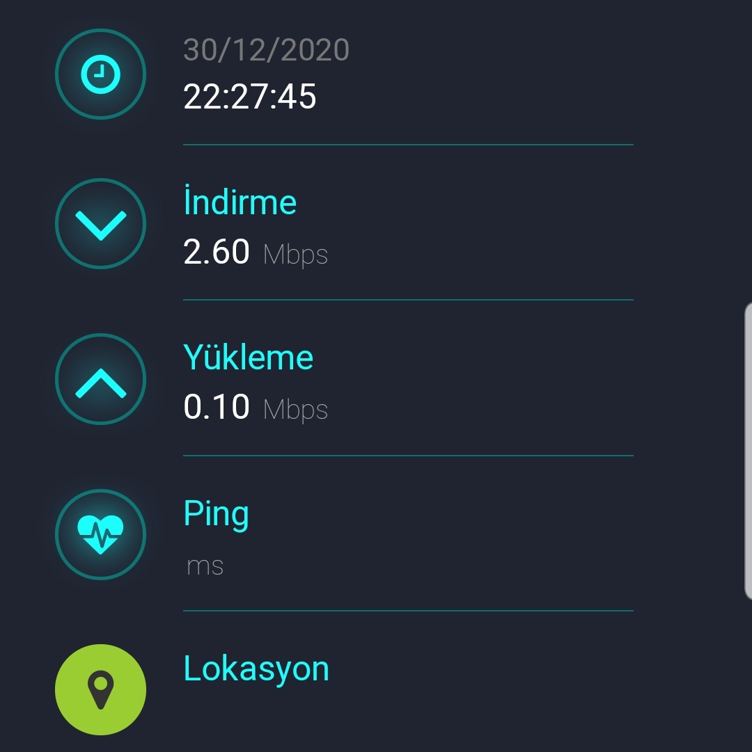 salliugur's tweet photo. Yazıklar olsun D Smart #DSmart #dsmartmağdurları @DSmartDunyasi @DSmartDestek 16 mbs internet sağlamanız gerekirken sağladığınız 2.6 mbs yükleme 0.10 rezaletsiniz bi dünya şikayet ve talep formu oluşturmama rağmen yarın yetkili birim tarafından kesinlikle aranacaksınız yalanı 🙈 https://t.co/jcJkThu2Ih