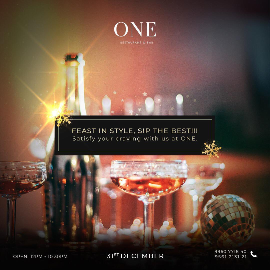 Make the last night of #2020 a memorable one with us @onerestaurantandbar 😀🎆🎉 For Reservations  Call us on +919561213121/ +919960771840  #Punenightlife #Punefoodies  #Puneinstagrammers #Punerestaurants #Punefoodbloggers
