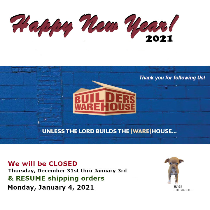 BuildersWhse's tweet photo. Before walking into the New Year, please don't forget to shop at https://t.co/gyfiImhvyu for all your roofing supplies! #builderswarehouse #warehouse #roofing #roofingsupplies #supplies #NewYear2021 https://t.co/0cZoavobRt