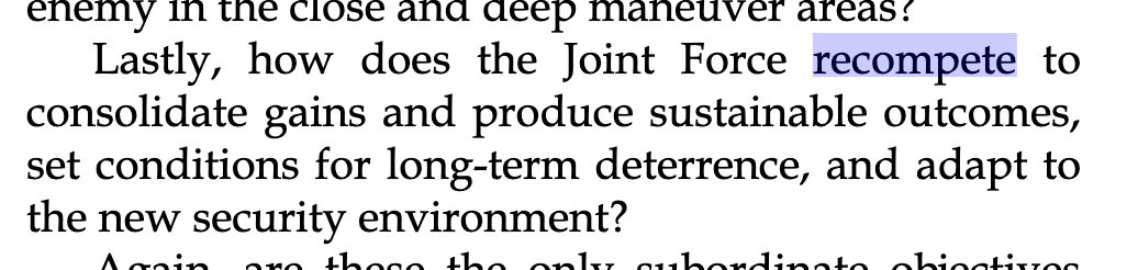 18. Again this word "recompete." Someone please explain it to me. (p. 12)