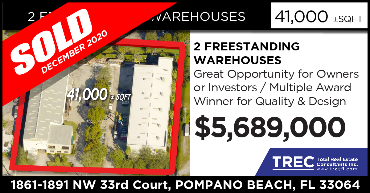 We're wrapping up this year with an awesome closing in Pompano Beach. Congrats to all involved! #SOLD #CRE #PompanoBeach #Success