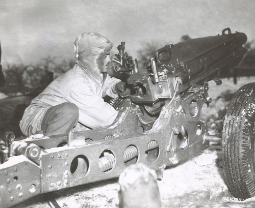 [2 of 11] January 1st-8th, 1945, saw the greatest artillery battle of  #WWII. Moving to positions on the outer fringe of the bulge, our artillery fought day and night ceaselessly, without rest or respite, in bitterly cold weather.