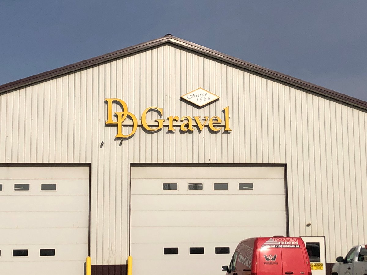 CoachCG's tweet image. Next time you are passing through Pipestone, MN check out the new LED channel letters at Double D Gravel!  Sign looks great at night and can't miss it coming into town from Marshall.  #APSigns
