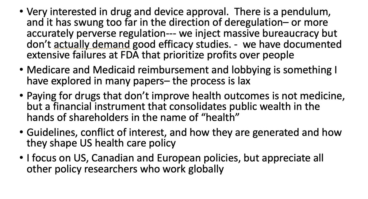 5. Regulatory approval & payment mechanisms is a major theme of my work, and the book Malignant