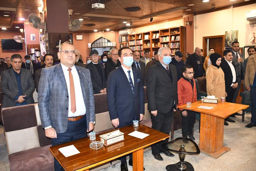UniversityofMos's tweet photo. President Al-Ahmedi attends the commemoration of the Book Forum 3rd anniversary in #mosul.
The event witnessed poetry recital, live music, and presentation of the cultural project of the forum.
#mosul2020
#uom2020 https://t.co/5tZBvb9eLV