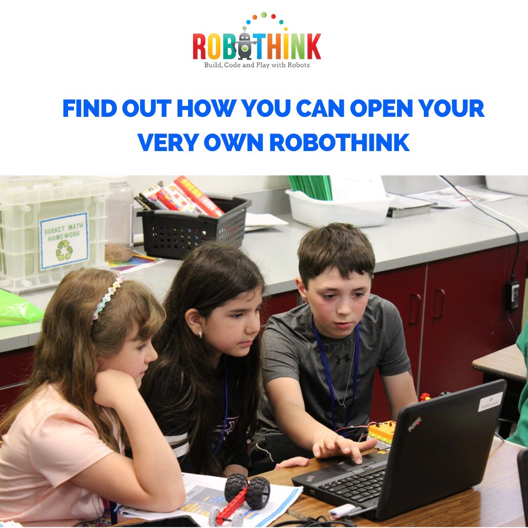 Find out how you can open your very own RoboThink. RoboThink’s engaging STEM programs are used by children around the world. Bring the magic of RoboThink to #childrens in your area by opening a RoboThink franchise in your community! myrobothink.com #stemforkids #robotics