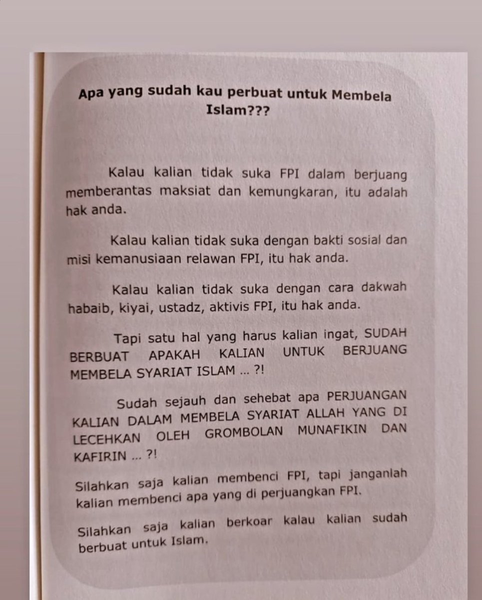 ShaboyAli's tweet photo. Saat nya Merenung dan Sadar diri ,terlebih lagi kita ga bisa memberikan kontribusi serta ikut andil untuk urusan Agama ,minimal diam itu lebih baik dari pada nyinyir yg ga karuan 

#FPI_FrontPejuangIslam https://t.co/ITrF3yT8cV