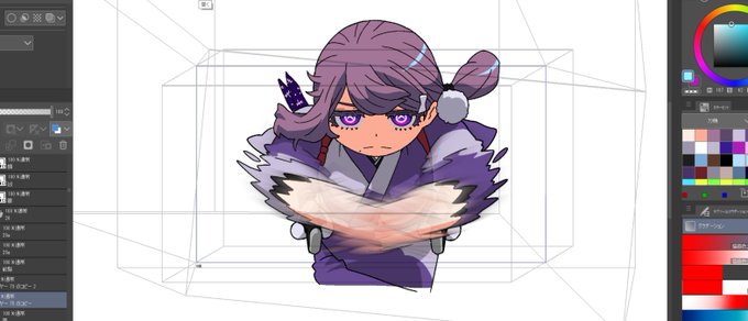 悩んだ末のブラー処理。一瞬しか見えないけどおっぱいが寄ってるところを見せたかった。 