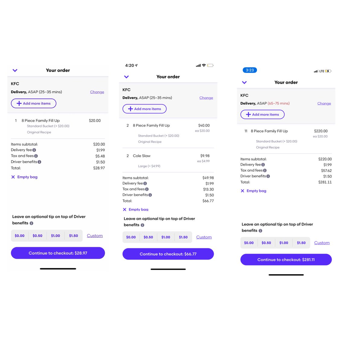 GigWC's tweet image. We honestly didn’t think it was possible, but, in the midst of the darkest part of the pandemic, GrubHub has reached a new low. Not only has it zeroed out the default tip, but now the ONLY options offered for a tip on ANY size order are $0.50, $1.00, or $1.50.
