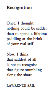 MayaCPopa's tweet photo. Oh, goodness...

This brief, mysterious, meditative poem by Lawrence Sail strikes hard tonight. https://t.co/LAFqzjMYM7