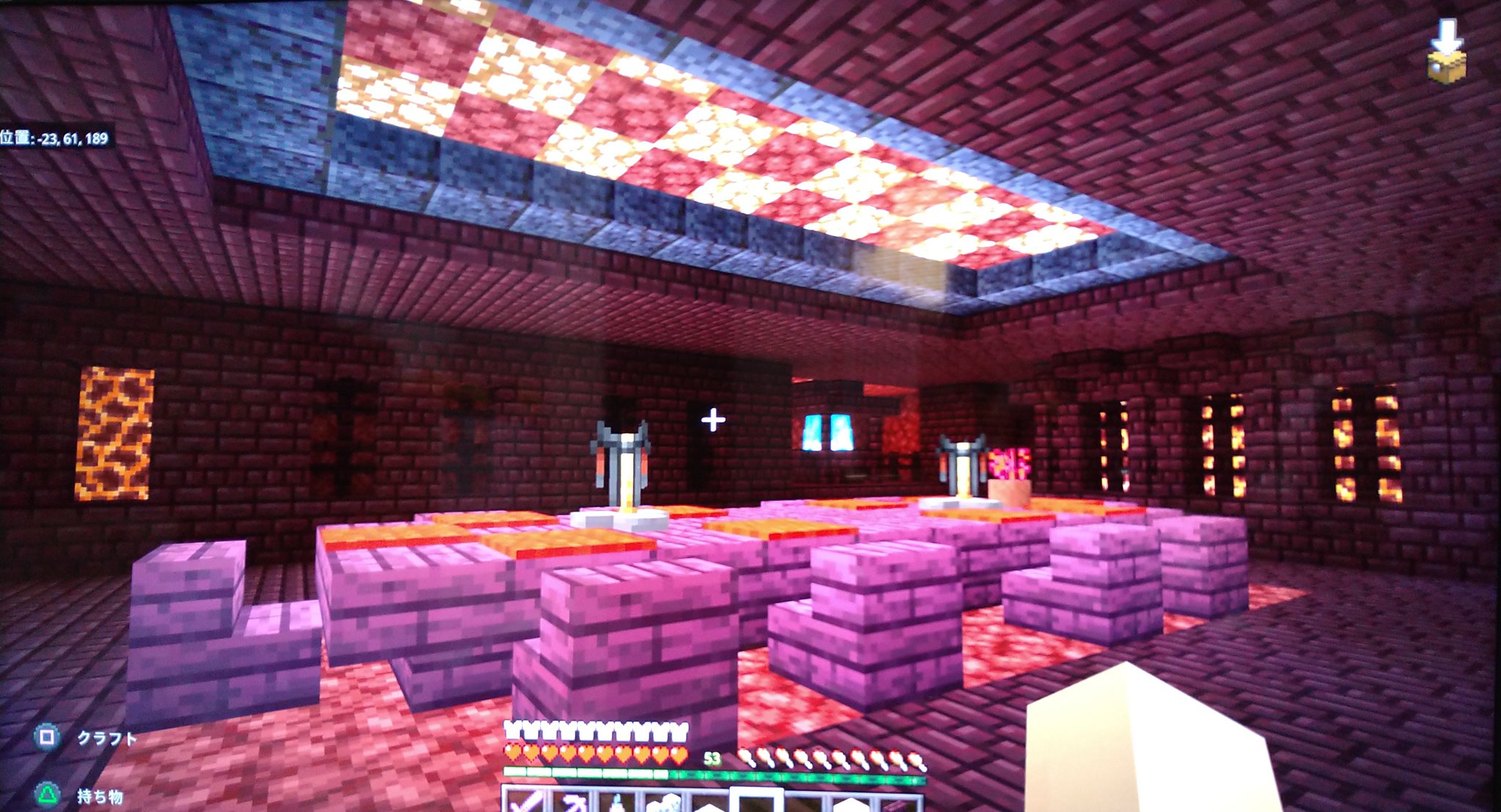 りゅうちゃん 幻想絵師 在 Twitter 上 今年マイクラで作った建築を紹介 ネザーのアップデートでネザーの世界が進化 進化素材も沢山増えた 新素材で建築してみたいって事でネザーの拠点を広げてた サバイバルで作ってます マインクラフト マイクラ