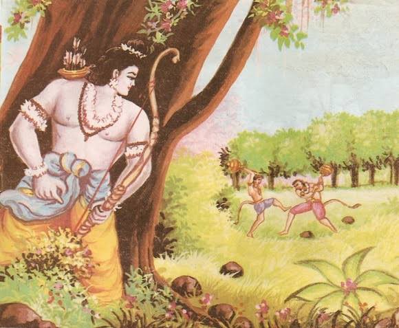 Krishna told the grieving Jara that in his previous birth, Jara was Bali (brother of Sugreev). Rama had killed Bali from behind and in this birth, the same fate was met by Prabhu himself. This is how Prabhu showed that the law of karma remains the same for all.