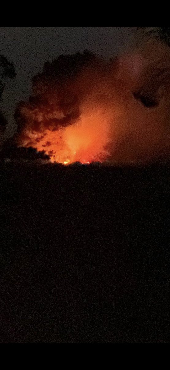 Early wake up this morning...direct hit on tree 100 meters from house at 2.30 am ...kids came out to help me ...under control quickly