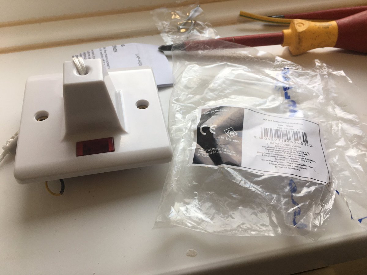 Had the horrid experience of fitting this today. 10mm in the terrible LAP pull cord. I was@miles@from a wholesaler and didn’t have my trusted <a href="/ClickScolmore/">Click Scolmore</a> pull switch on the van to save me. Although fitting this rubbish showed again how good the click switch is to fit.