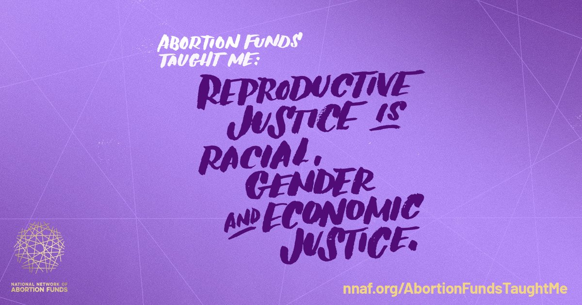 Systems of oppression are connected. A vision of justice for our communities involve working towards economic, racial, gender &amp; reproductive justice.⁠ Joining abortion funds is a political act that puts resistance &amp; love front &amp; center. Donate today. nnaf.org/abortionfundst…