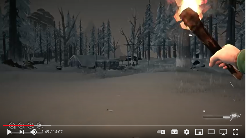 Perspective and camera position also plays a big part in the distortion of this effect. Here's some stills from The Long Dark, and I want you to look at the horizon line in each one. See how the horizon is set in the middle or close to the top of the viewport?