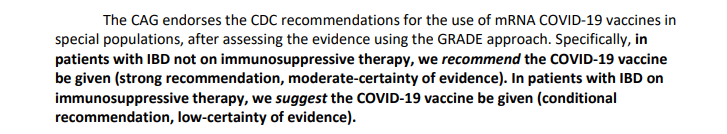 GriLeont's tweet photo. Timely! The Canadian Association of Gastroenterology @CanGastroAssn has just provided guidance for mRNA COVID-19 vaccinations in patients with inflammatory bowel disease (IBD): https://t.co/K6QyUBTKWf Will be published in JCAG soon. https://t.co/hiHYLSSN60