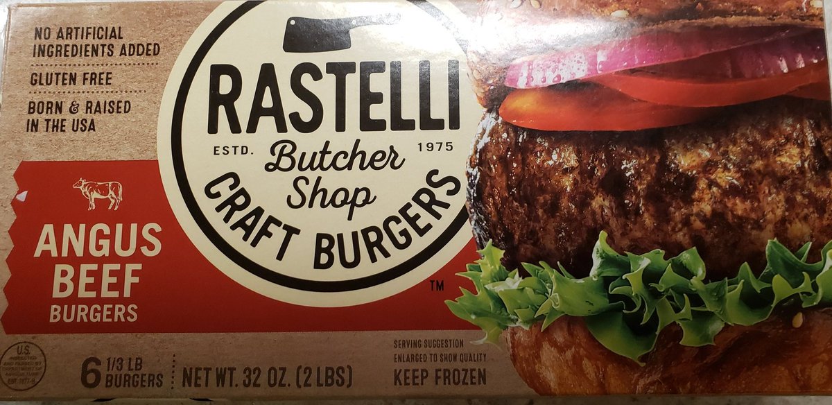 Thanks for not putting waxed paper between the frozen burgers so they become welded together. I need a hammer & chisel. I'll have to thaw the next (and last) box out overnight. @rastellifoods