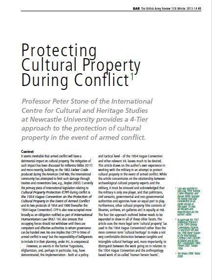 Literally how it started on my desk  @BritishArmy HQ.But, kicked off for us by Prof Peter Stone of  @BlueShield_Int in the 2013 British Army Review, followed by an Army HQ paper: Delivering a Military Cultural Property Protection Capability. And, then...