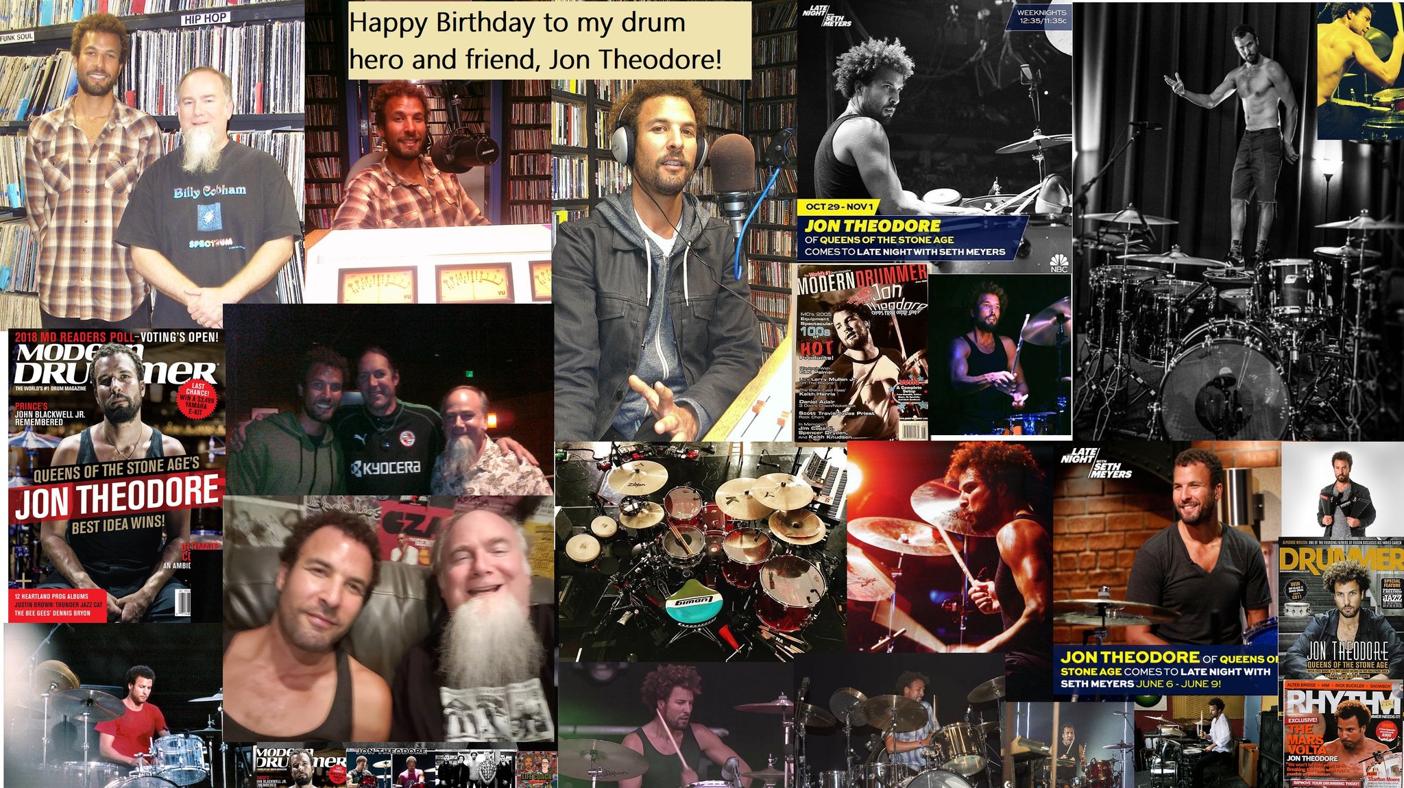 Happy birthday to my drum hero and friend, Mr. Jon Theodore! 