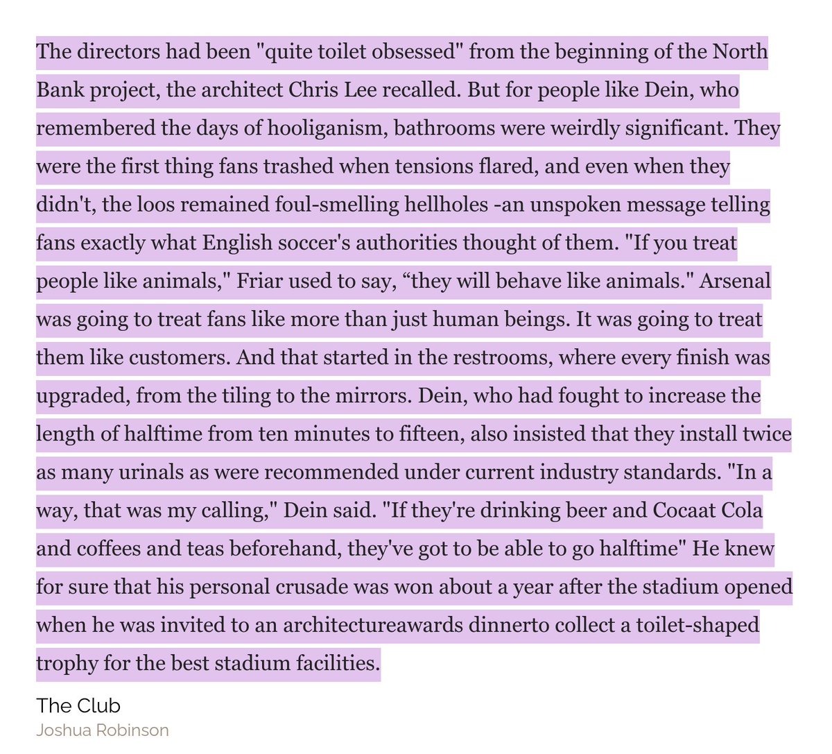 2. The Club: How the English Premier League Became the Wildest, Richest, Most Disruptive Force in Sports, by  @JoshRobinson23 &  @CleggJon"The directors had been "quite toilet obsessed" from the beginning..."