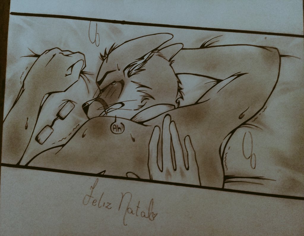 BunnyPervert's tweet photo. Quando tirei seu nome no amigo secreto... Soube de imediato que era o destino 😔👉👈 
(Desenho meu feito para @PabloDragneeel)
.
.
.
#art #yaoiart #yaoi #draw #drawings #nsfwboys #nsfw #furryart #furryartwork #furry #artist #illustration #artwork https://t.co/qeU2OzhKYV