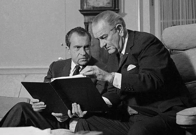 In two separate, last-ditch maneuvers, Hughes instructed his representatives to offer million-dollar bribes to both Presidents Lyndon B. Johnson and Richard Nixon.