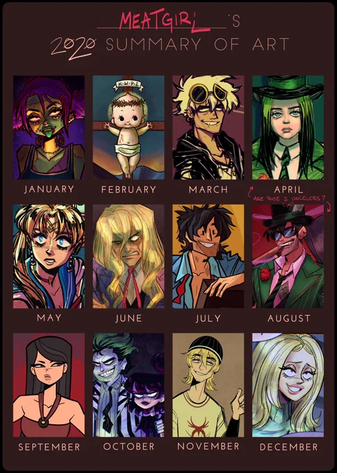 HOO boy this year has been absolutely bonkers for numerous reasons but in terms of art i feel like i finally found my footing :') i've still got a long ways to go in terms of improvement but i've come to love the process of drawing for self indulgence's sake again 