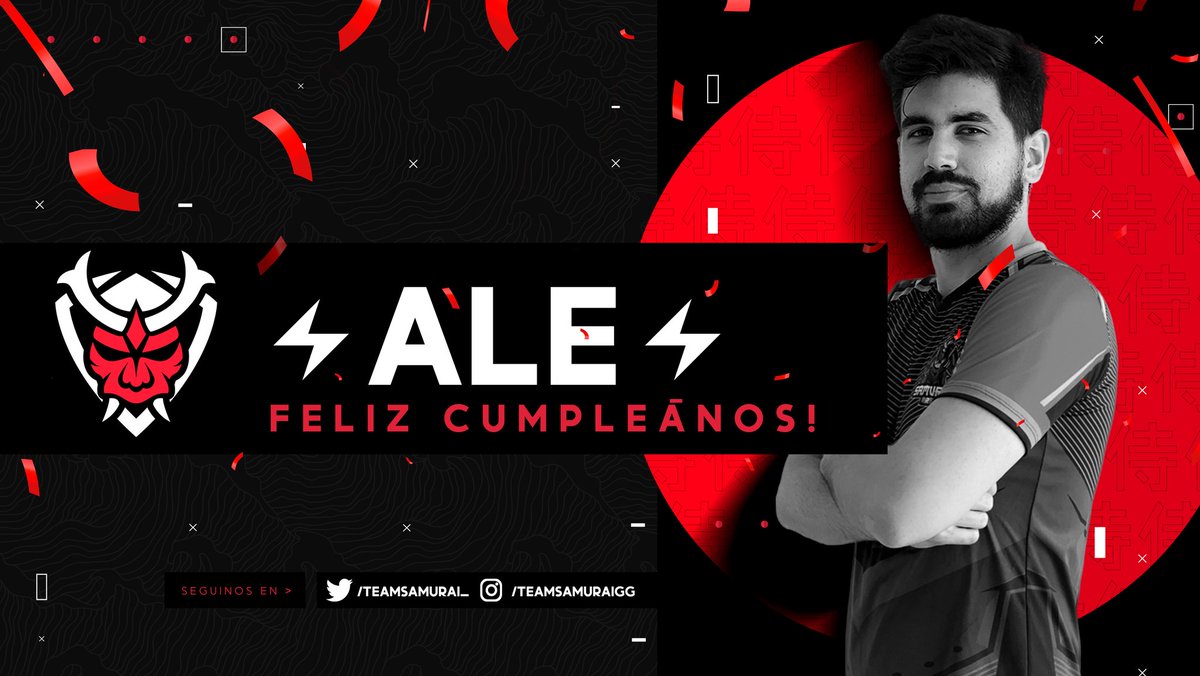 #CR • FC

¡Estamos de fiesta! 

Celebramos el cumpleaños de un importante Samurái.

¡Feliz Cumpleaños <a href="/Aleconrayos/">⚡ale⚡</a>! 

De parte de todo Samurái, ¡Te deseamos lo mejor! 

#GoSamurai⛩️ #NeverFail