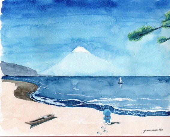 outdoors beach ocean day traditional media sky tree  illustration images