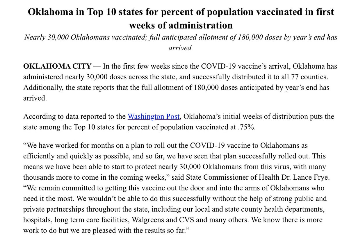 Here's the full release sent to press on behalf of the state health department: